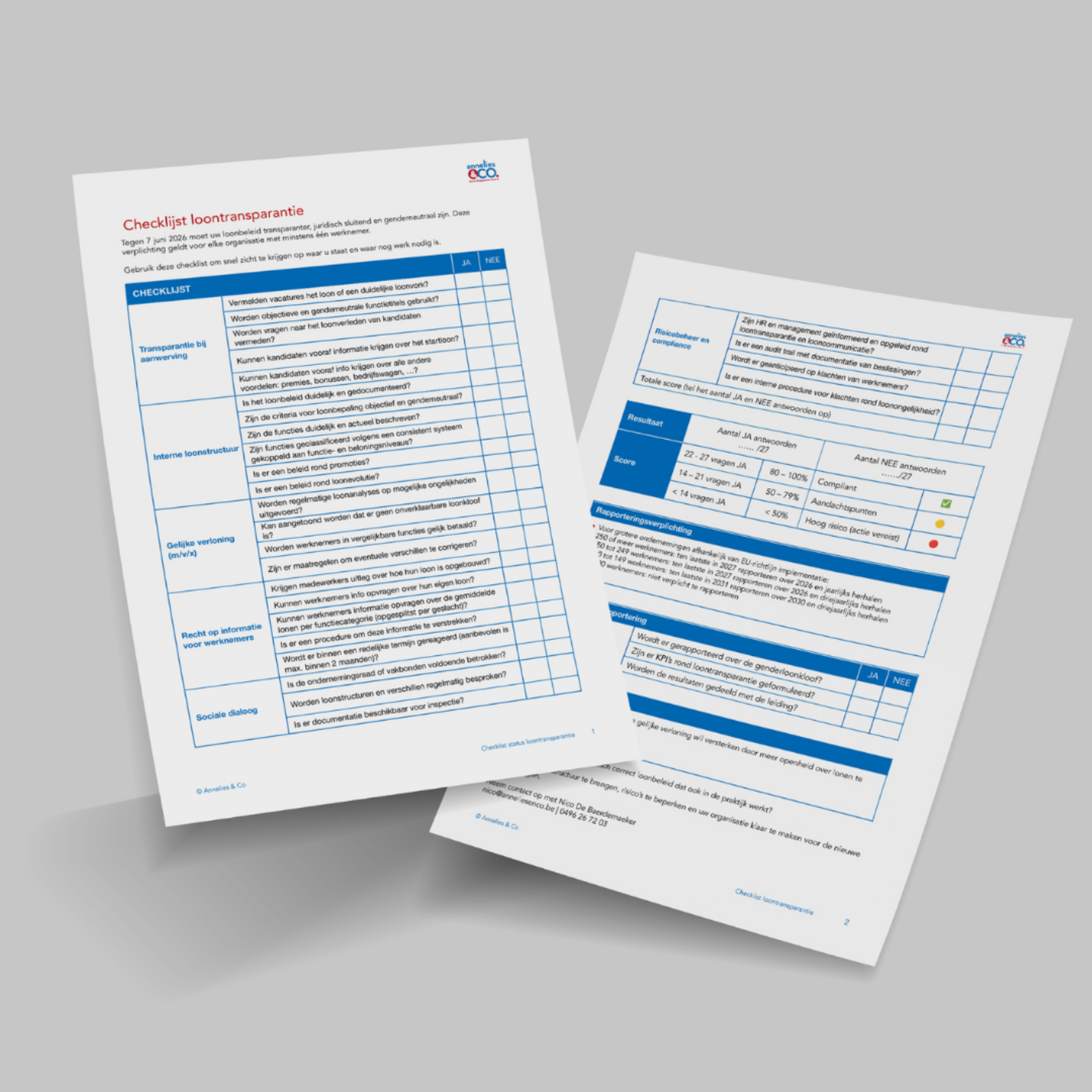 Voorbeeld - loontransparantie - Annelies & Co - Download - Annelies & Co - Human Engagement Experts