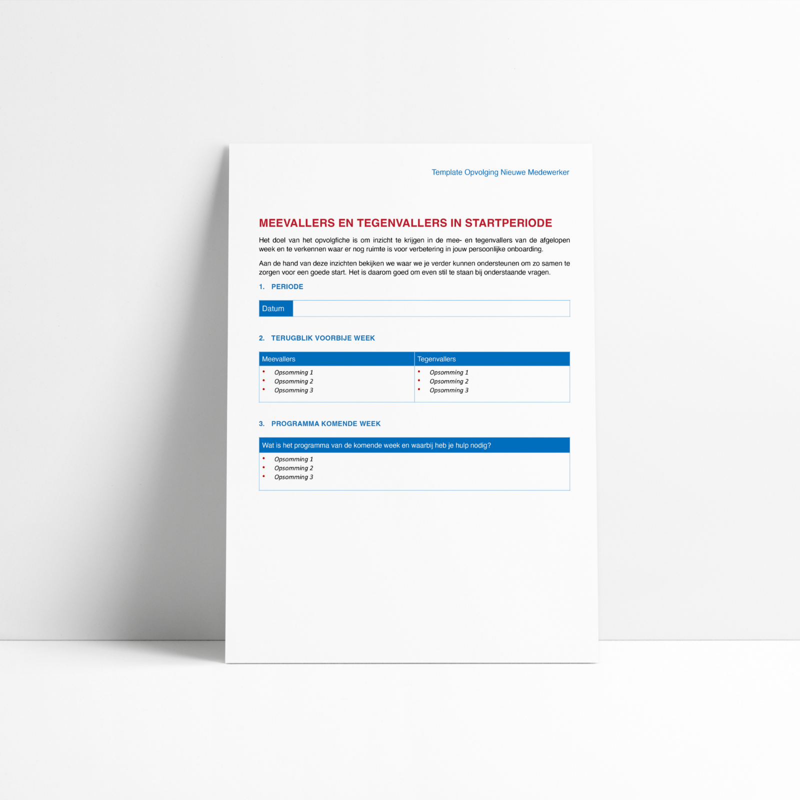 Template Opvolging Nieuwe Medewerker - Download - Annelies & Co - Human Engagement Experts