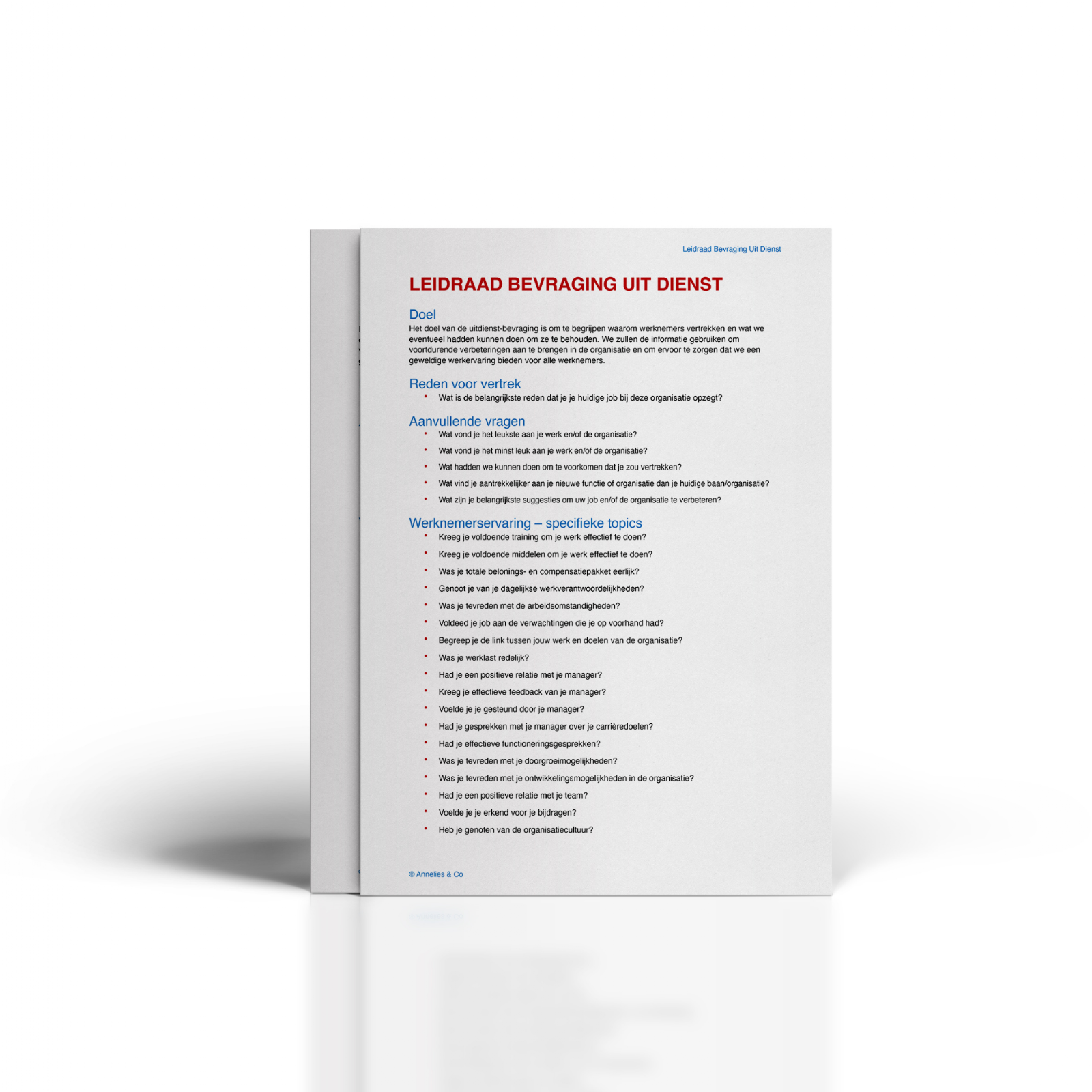 Leidraad - Bevraging Uitstroom - Annelies & Co - Download - Annelies & Co - Human Engagement Experts