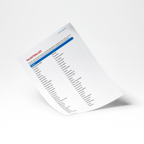 Voorbeeld - Talentenlijst - Annelies & Co - Download - Annelies & Co - Human Engagement Experts