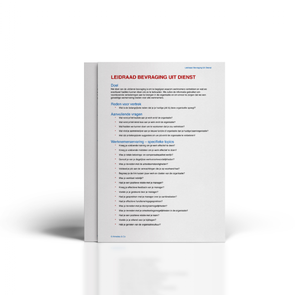 Leidraad - Bevraging Uitstroom - Annelies & Co - Download - Annelies & Co - Human Engagement Experts